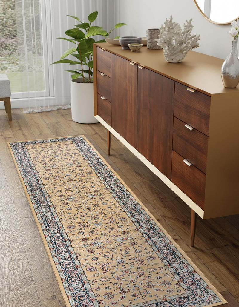 Persian Elegance Collection Area Rug - Ardabil Runner Beige lifestyle 60