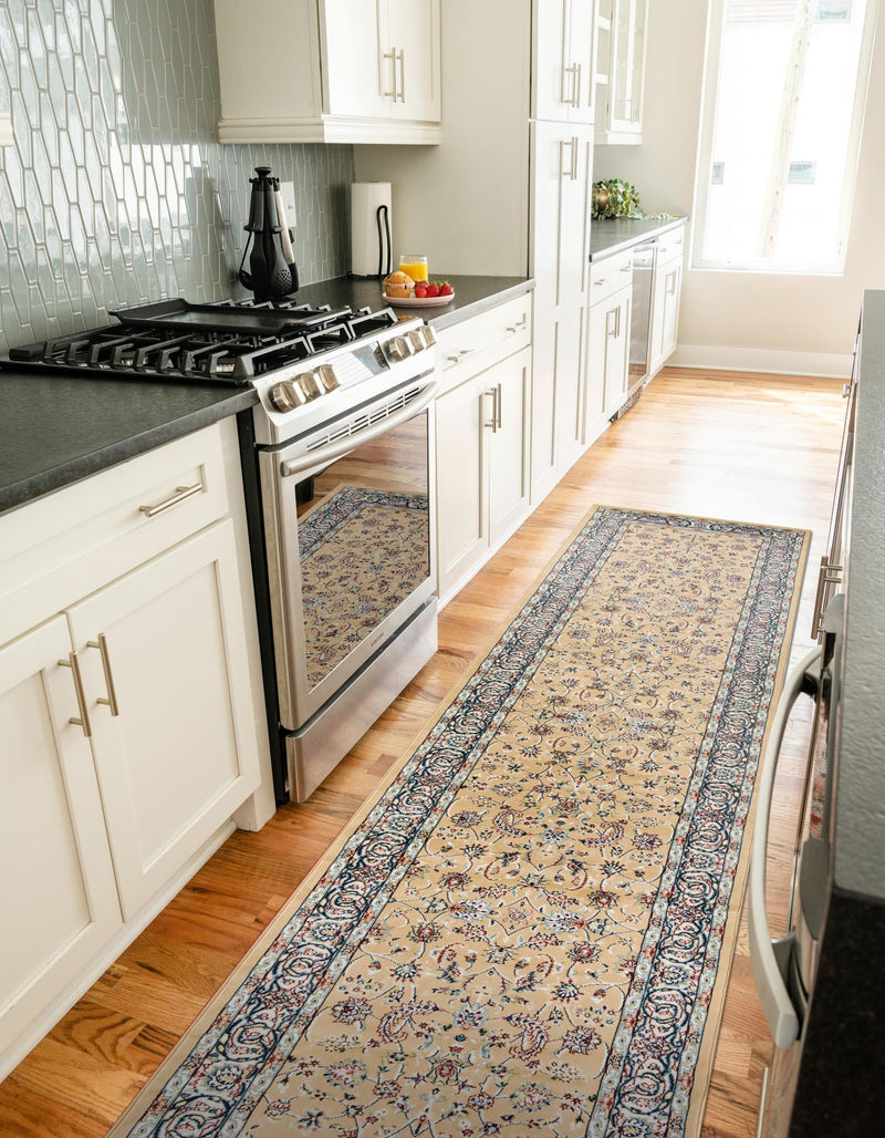 Persian Elegance Collection Area Rug - Ardabil Runner Beige lifestyle 65