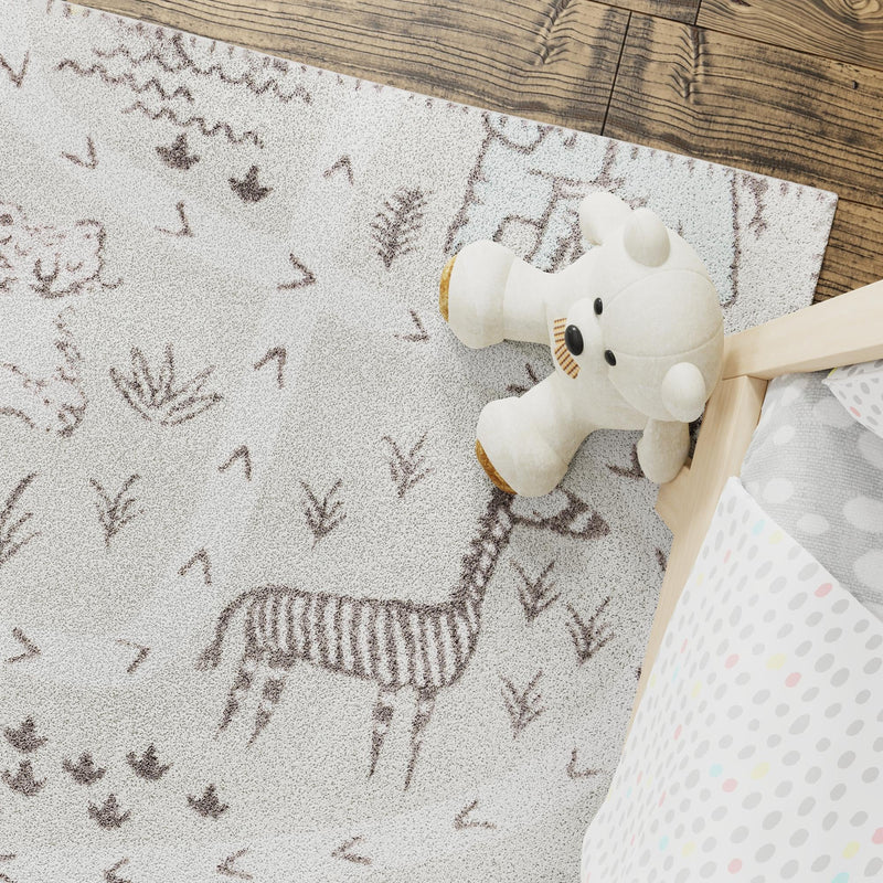 Playful Patterns Collection Area Rug - Enigma Square Gray lifestyle 83