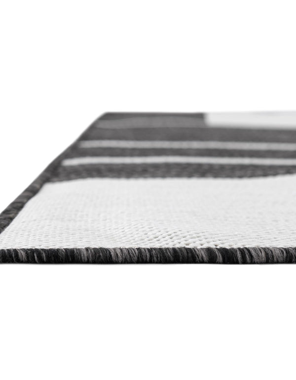 Urban Terrace Collection Area Rug - Parkside Square Black and White lifestyle 5