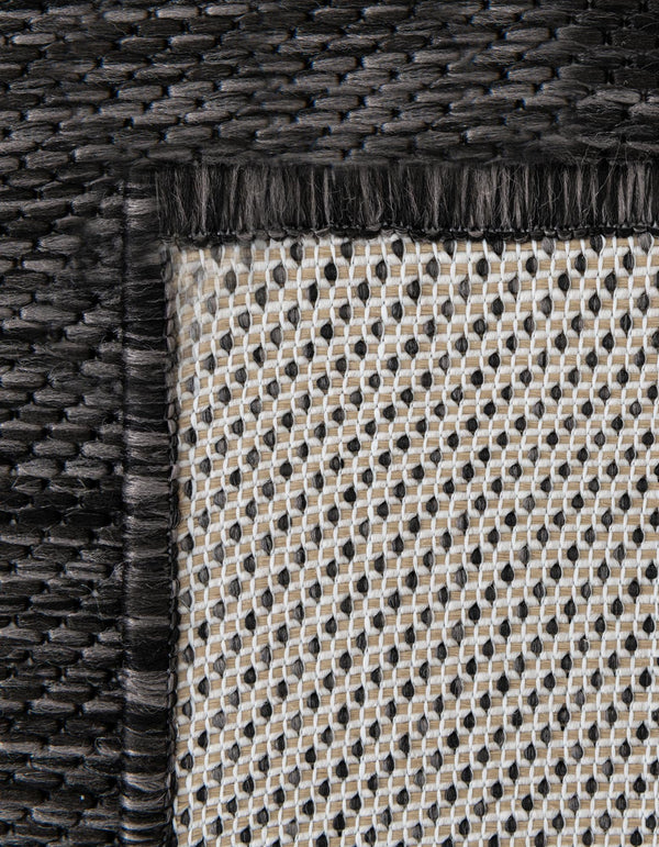 Urban Terrace Collection Area Rug - Parkside Square Black and White lifestyle 7