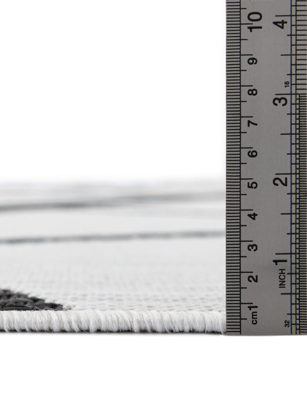 Urban Terrace Collection Area Rug - Bowery Runner Black and White lifestyle 3