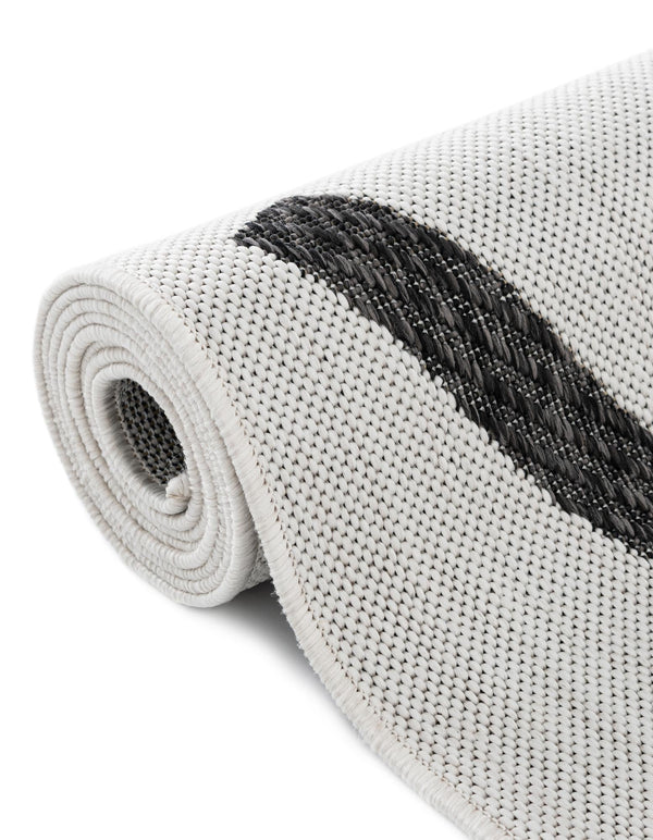 Urban Terrace Collection Area Rug - Bowery Runner Black and White lifestyle 10