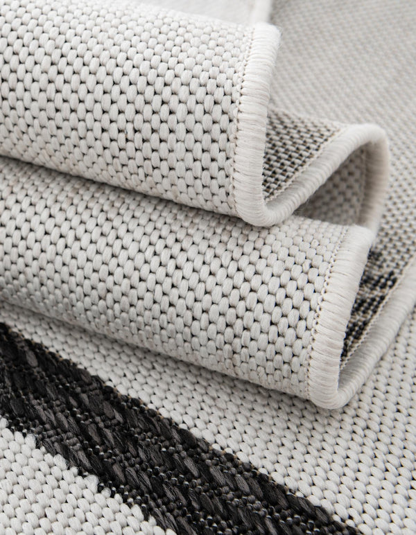Urban Terrace Collection Area Rug - Bowery Runner Black and White lifestyle 11
