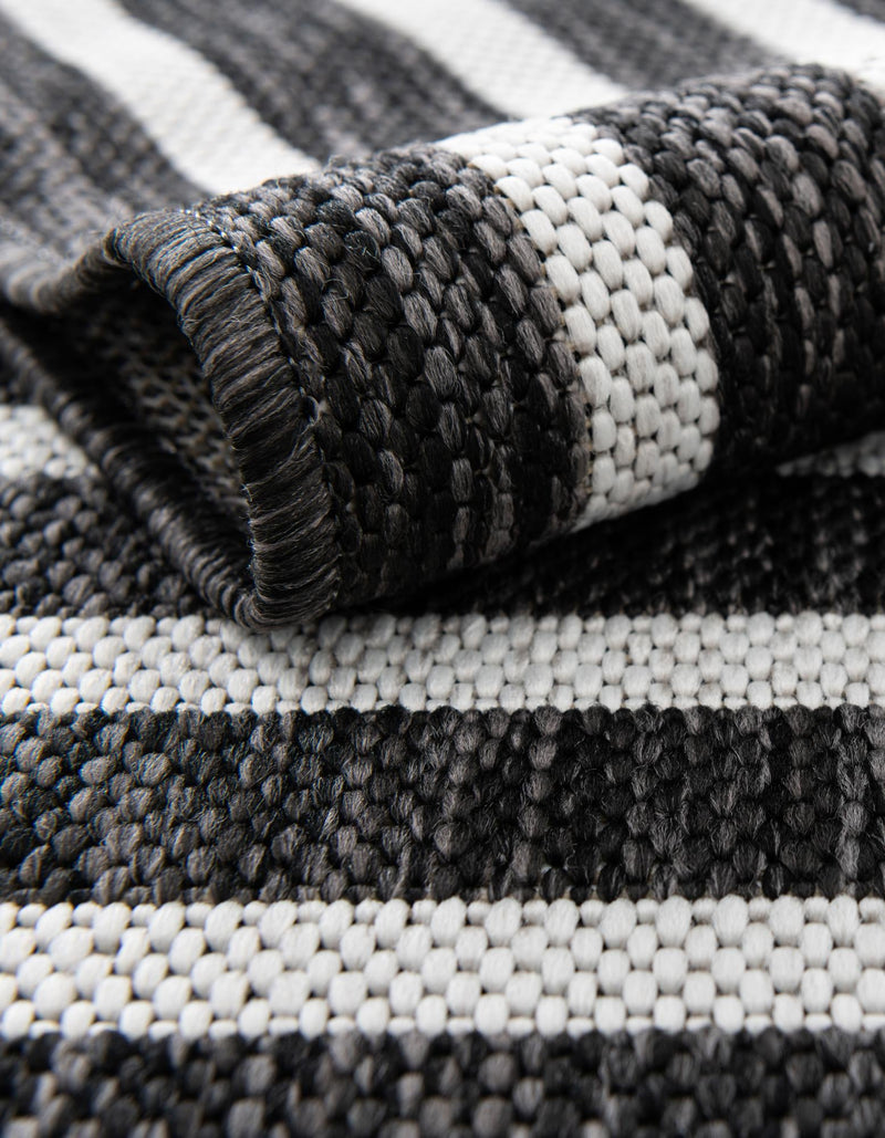 Urban Terrace Collection Area Rug - Astoria (Black and White) Rectangle Black and White lifestyle 4