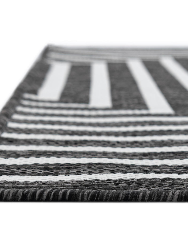 Urban Terrace Collection Area Rug - Astoria (Black and White) Rectangle Black and White lifestyle 5