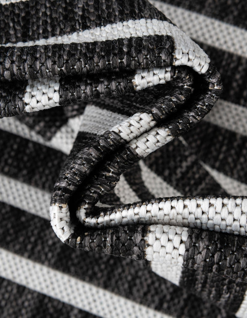 Urban Terrace Collection Area Rug - Astoria (Black and White) Rectangle Black and White lifestyle 6