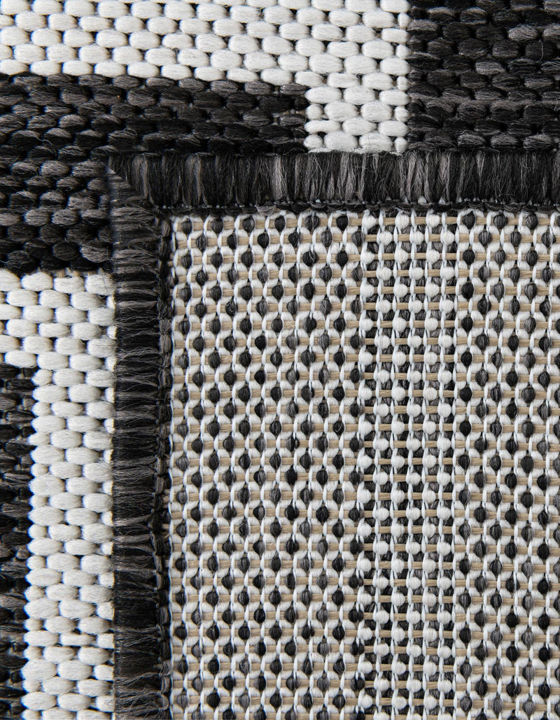 Urban Terrace Collection Area Rug - Astoria (Black and White) Rectangle Black and White lifestyle 7
