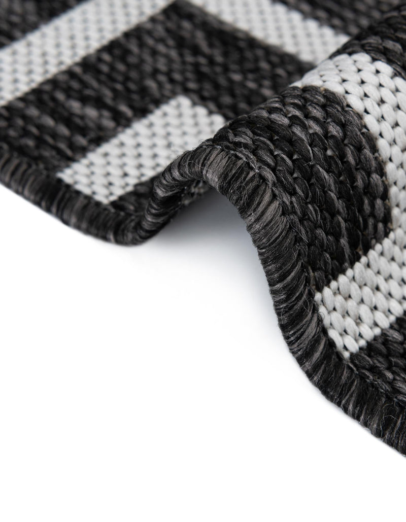 Urban Terrace Collection Area Rug - Astoria (Black and White) Rectangle Black and White lifestyle 8