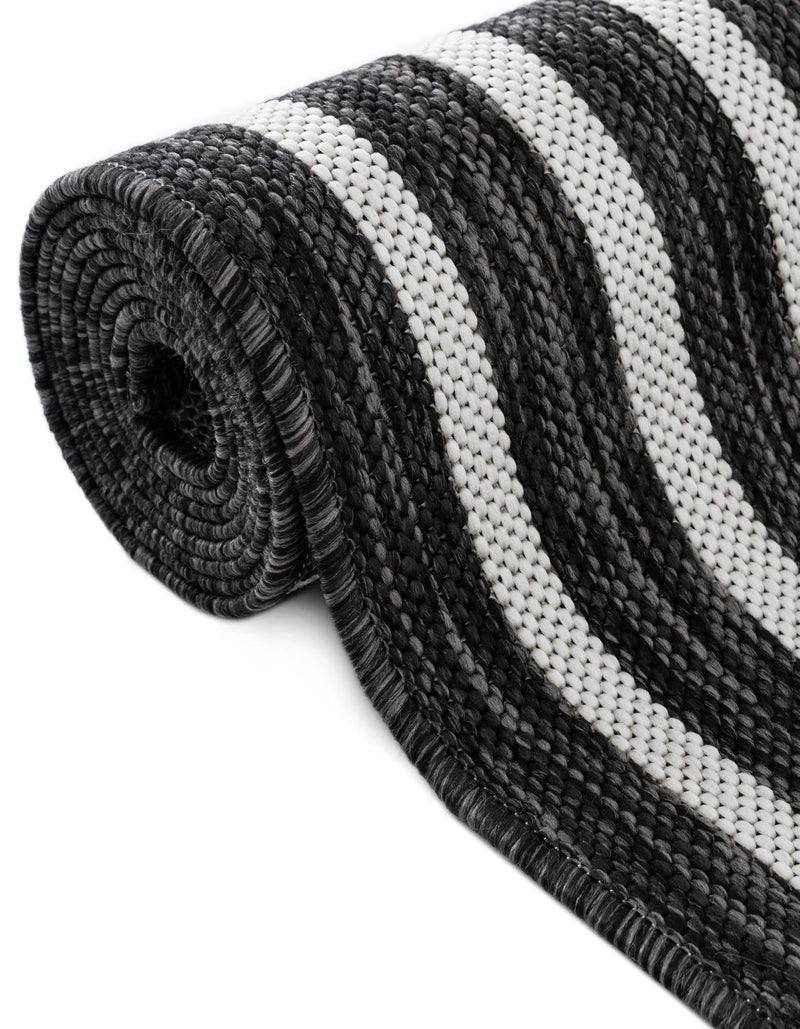Urban Terrace Collection Area Rug - Astoria (Black and White) Rectangle Black and White lifestyle 10