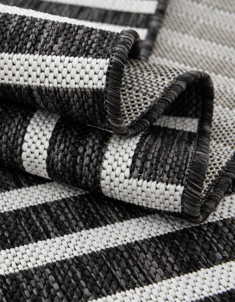 Urban Terrace Collection Area Rug - Astoria (Black and White) Rectangle Black and White lifestyle 11
