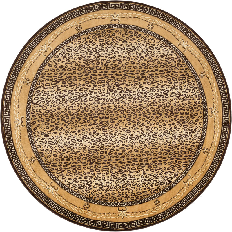 Savannah Sojourn Collection Area Rug - Limpopo Round Brown lifestyle 16