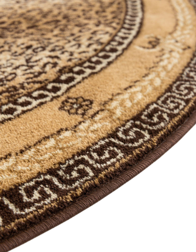 Savannah Sojourn Collection Area Rug - Limpopo Round Brown lifestyle 32