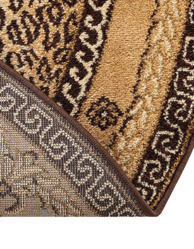 Savannah Sojourn Collection Area Rug - Limpopo Round Brown lifestyle 38