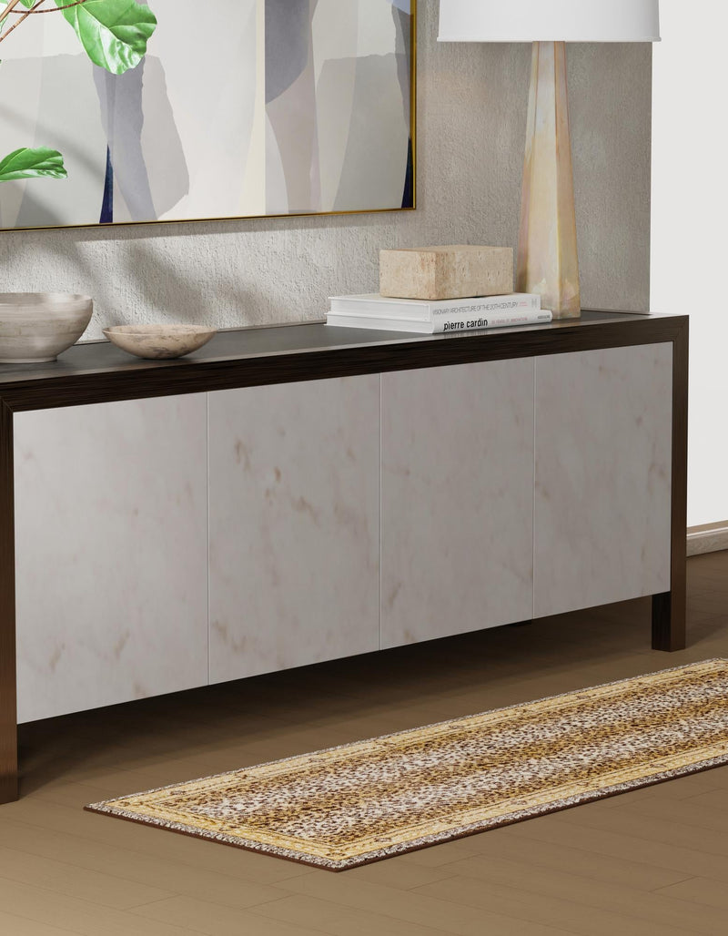 Savannah Sojourn Collection Area Rug - Limpopo Runner Brown lifestyle 23