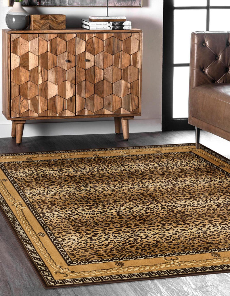 Savannah Sojourn Collection Area Rug - Limpopo Square Brown lifestyle 21