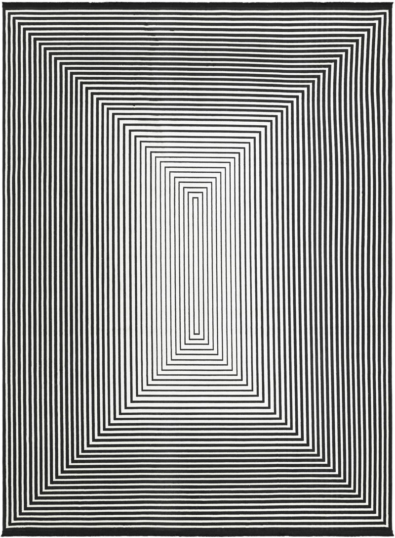 Roma Elegance Collection Area Rug - Pantheon Rectangle Black and White Main