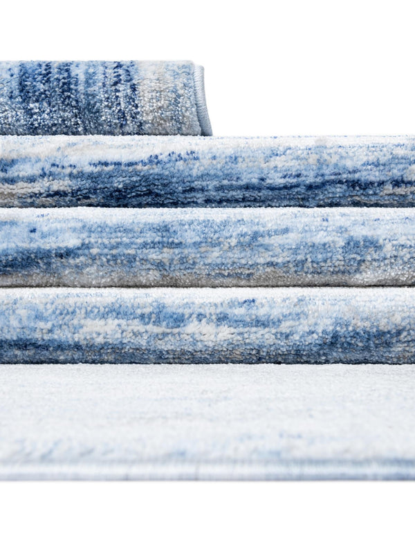 Zagros Shades Collection Area Rug - Sepidan Rectangle Blue Ivory lifestyle 14