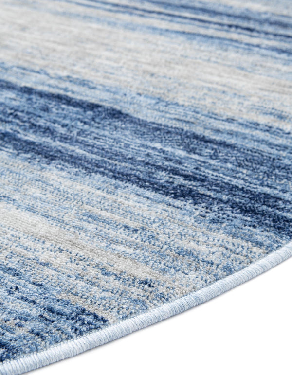 Zagros Shades Collection Area Rug - Sepidan Round Blue Ivory lifestyle 32