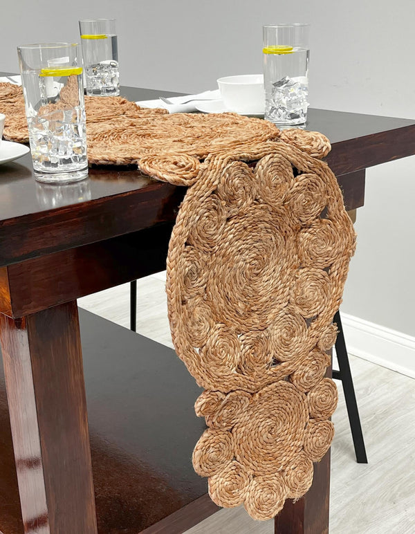 Woven Seaside Jute Collection Area Rug - Whittaker Table Runner Natural lifestyle 18