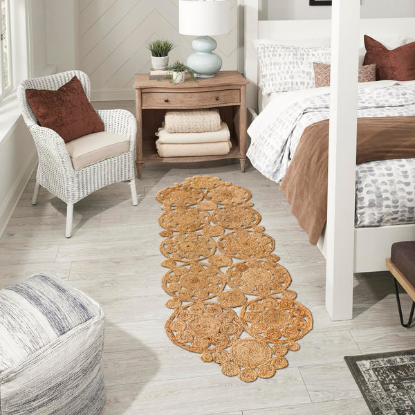 Woven Seaside Jute Collection Area Rug - Whittaker Runner Natural lifestyle 30