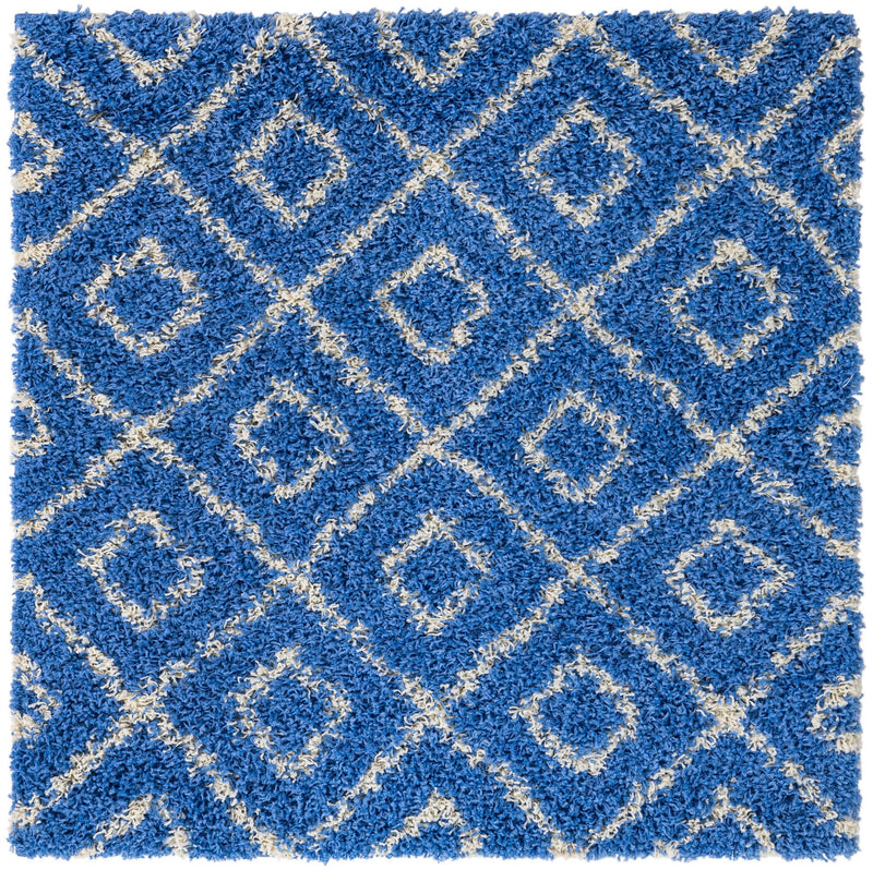 Lattice Loft Shag Collection Area Rug - Soho (Periwinkle.Blue) Square Periwinkle.Blue Main