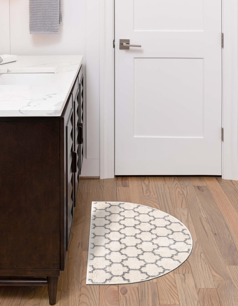 Lattice Gardens Collection Area Rug - Bloomfield (Beige and Gray) Hearth Beige and Gray lifestyle 55