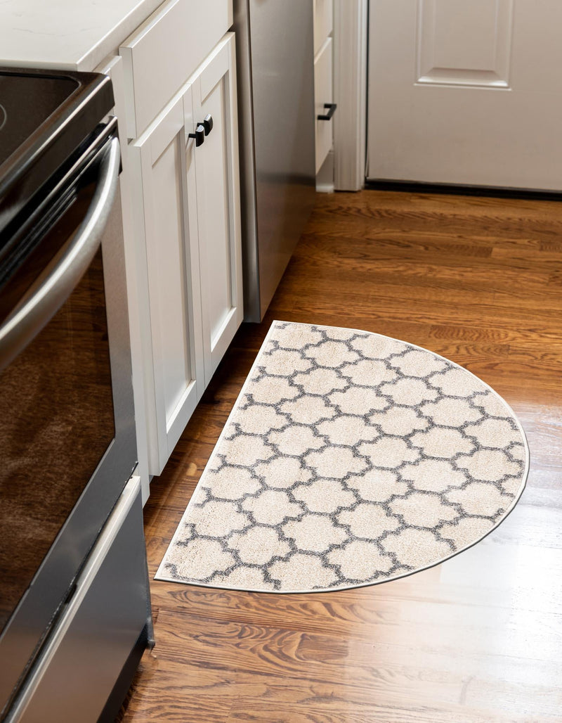 Lattice Gardens Collection Area Rug - Bloomfield (Beige and Gray) Hearth Beige and Gray lifestyle 60
