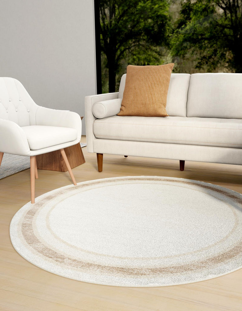 Coastal Haven Collection Area Rug - Mariner Round Ivory lifestyle 21