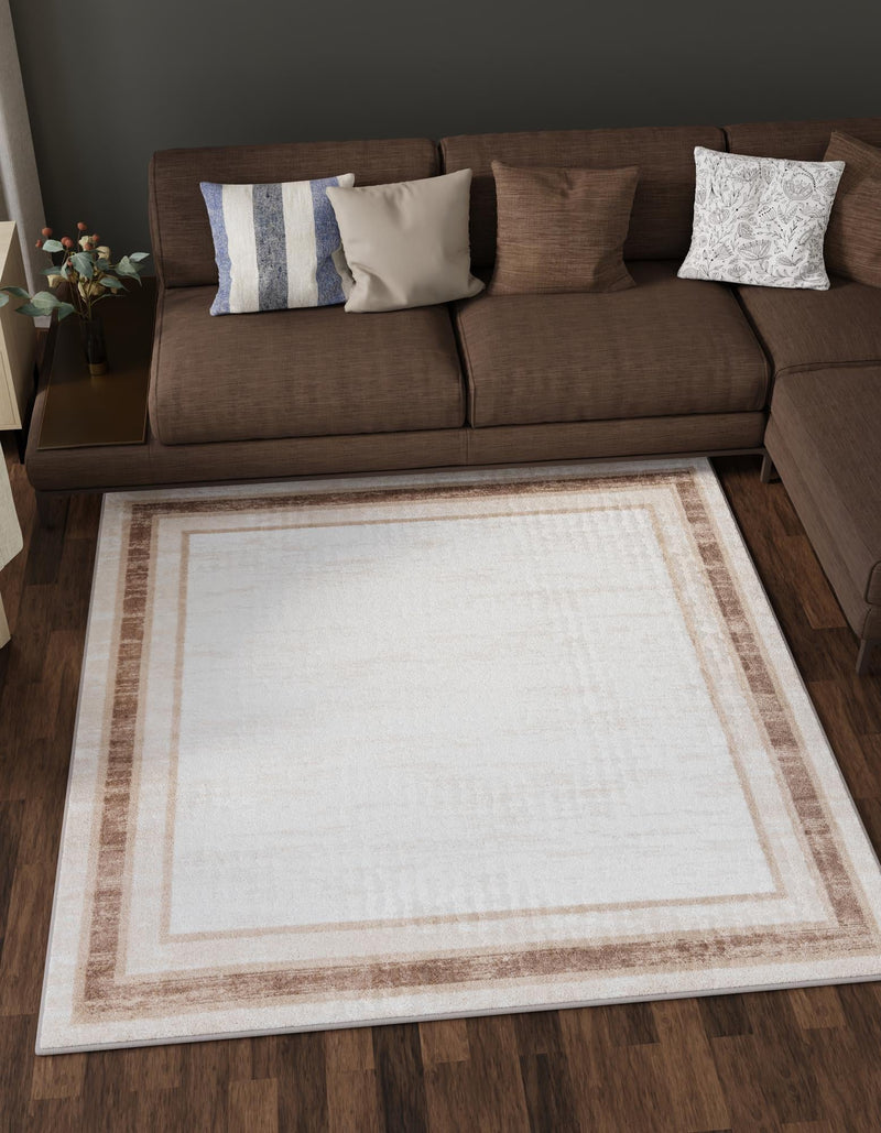 Coastal Haven Collection Area Rug - Mariner Square Ivory lifestyle 19