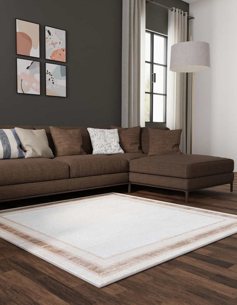 Coastal Haven Collection Area Rug - Mariner Square Ivory lifestyle 22
