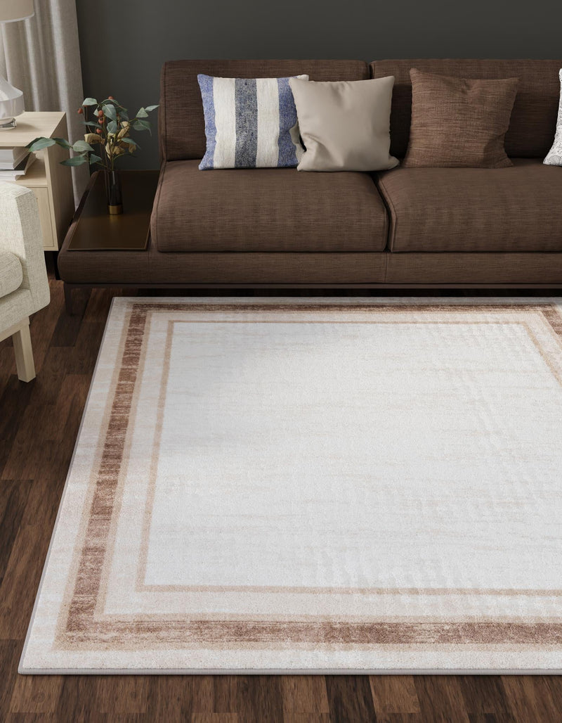 Coastal Haven Collection Area Rug - Mariner Square Ivory lifestyle 25