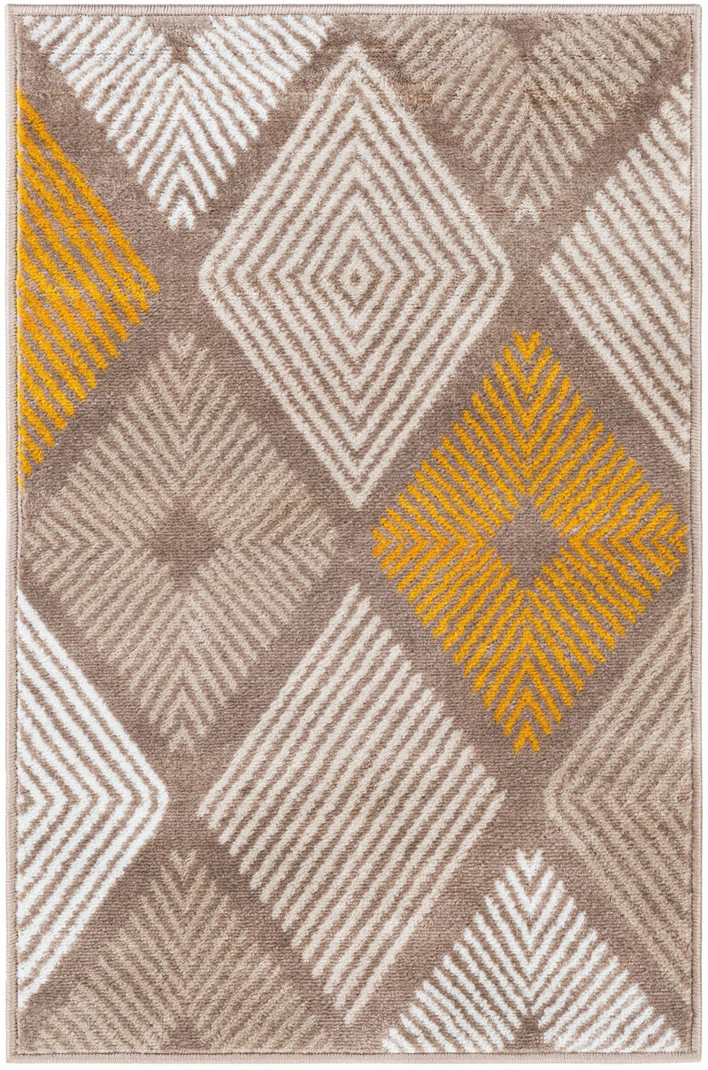 Coastal Haven Collection Area Rug - Anchorage Rectangle Ivory and Yellow lifestyle 3