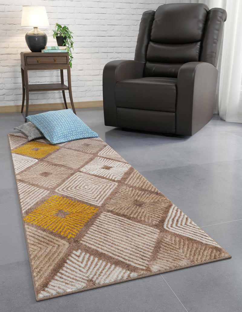 Coastal Haven Collection Area Rug - Anchorage Runner Ivory and Yellow lifestyle 48