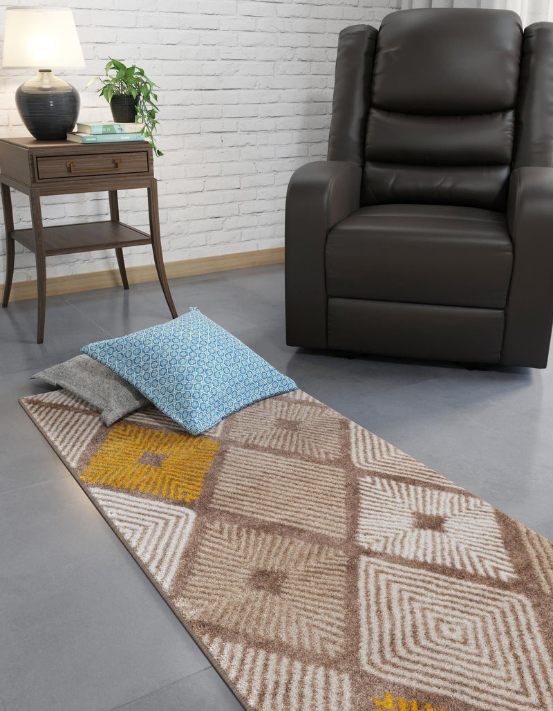 Coastal Haven Collection Area Rug - Anchorage Runner Ivory and Yellow lifestyle 52