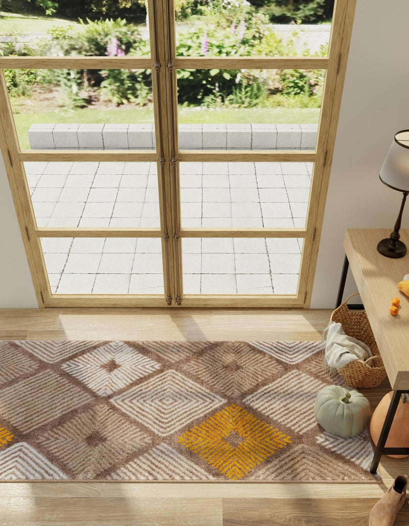 Coastal Haven Collection Area Rug - Anchorage Runner Ivory and Yellow lifestyle 72