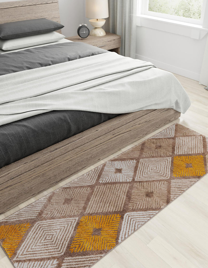 Coastal Haven Collection Area Rug - Anchorage Runner Ivory and Yellow lifestyle 84