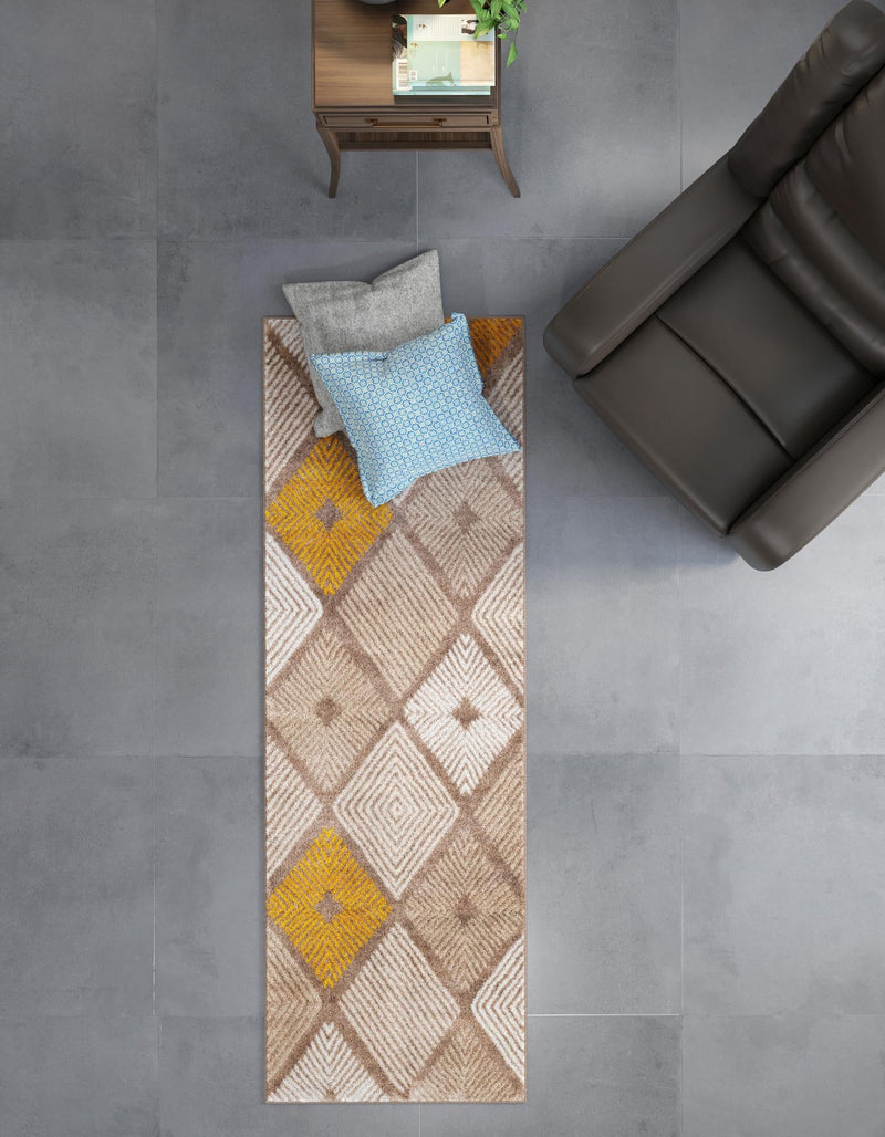 Coastal Haven Collection Area Rug - Anchorage Runner Ivory and Yellow lifestyle 128