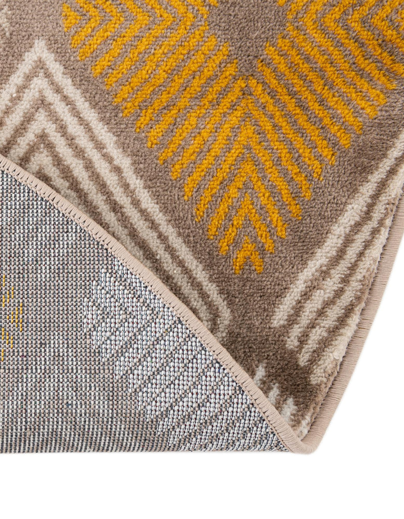 Coastal Haven Collection Area Rug - Anchorage Round Ivory and Yellow lifestyle 105