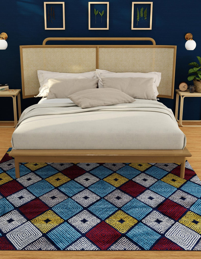 Coastal Haven Collection Area Rug - Anchorage Square Multi lifestyle 66
