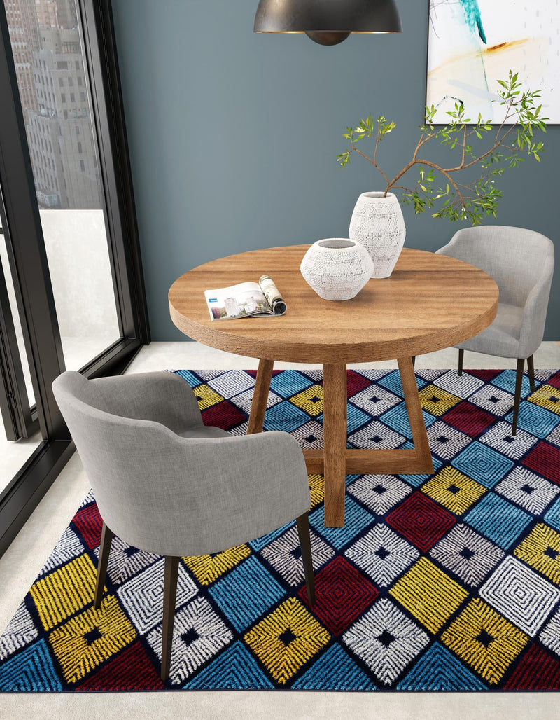Coastal Haven Collection Area Rug - Anchorage Square Multi lifestyle 84