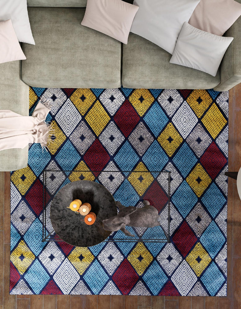 Coastal Haven Collection Area Rug - Anchorage Square Multi lifestyle 116