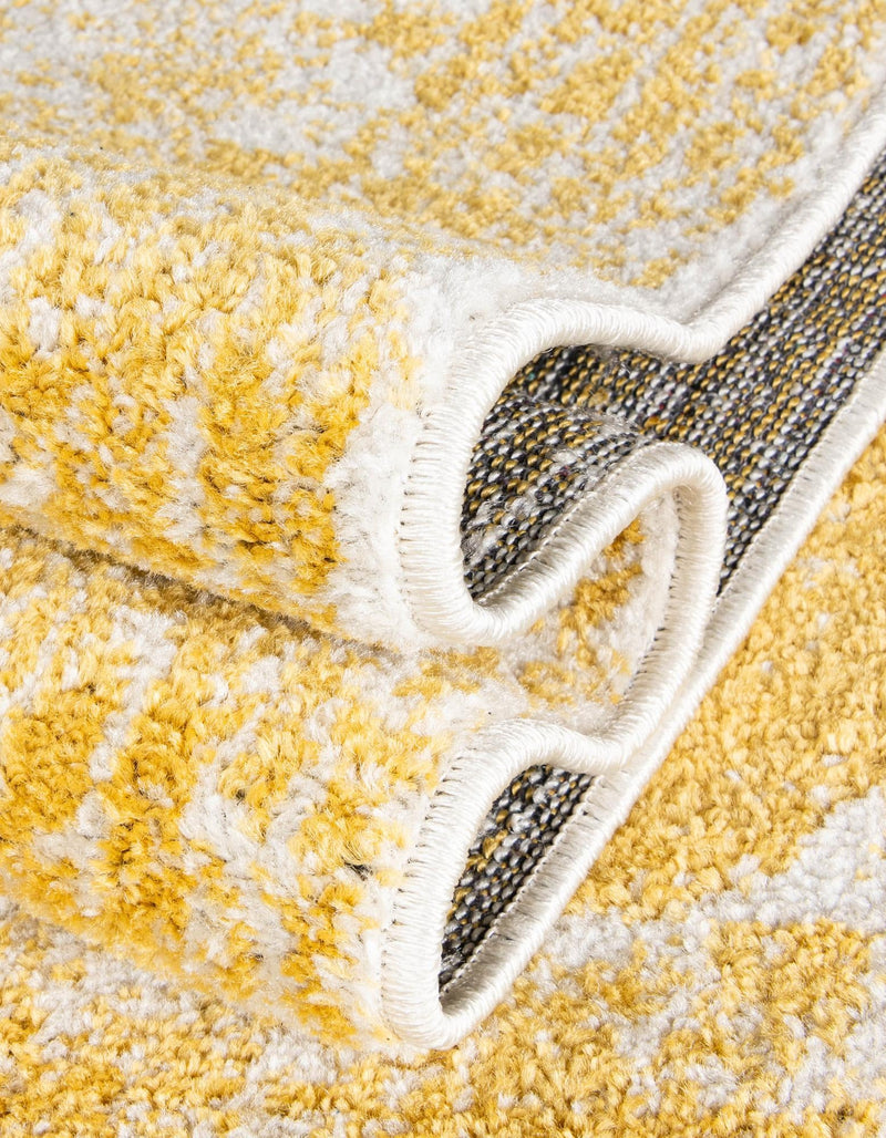 Dover Terrace Collection Area Rug - Lagoon (Yellow) Square Yellow lifestyle 24