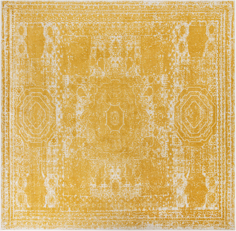 Dover Terrace Collection Area Rug - Lagoon (Yellow) Square Yellow Main