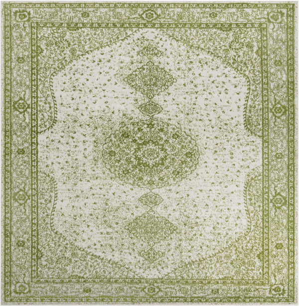 Dover Terrace Collection Area Rug - Marina (Green) Square Green Main