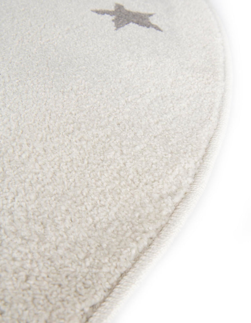 Playful Patterns Collection Area Rug - Spiral Round Ivory lifestyle 5