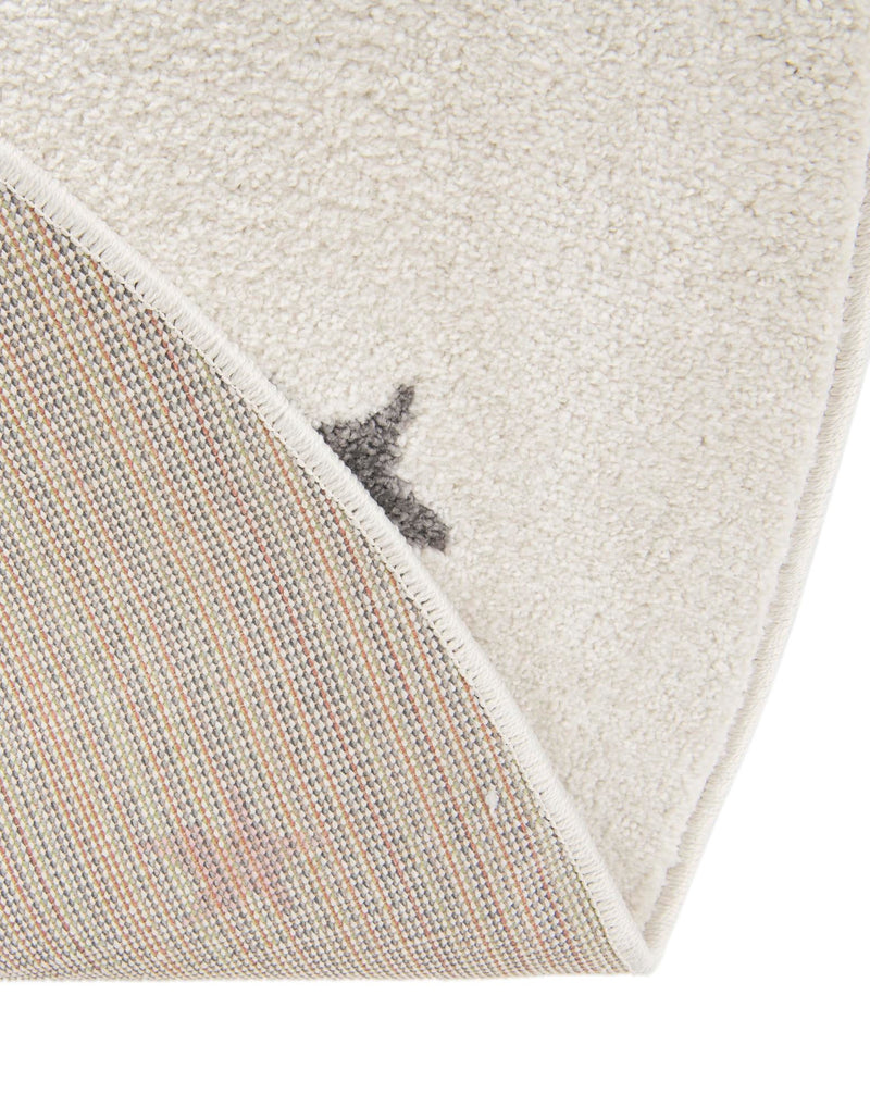 Playful Patterns Collection Area Rug - Spiral Round Ivory lifestyle 6