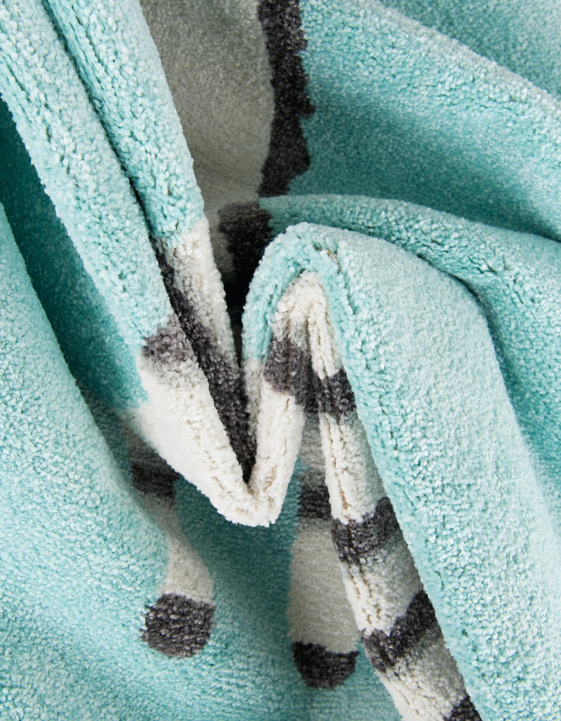 Playful Patterns Collection Area Rug - Vibrant Rectangle Teal lifestyle 8