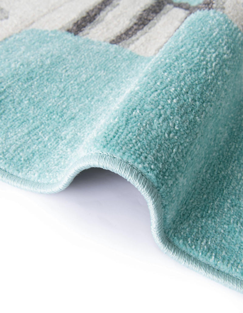 Playful Patterns Collection Area Rug - Vibrant Rectangle Teal lifestyle 10