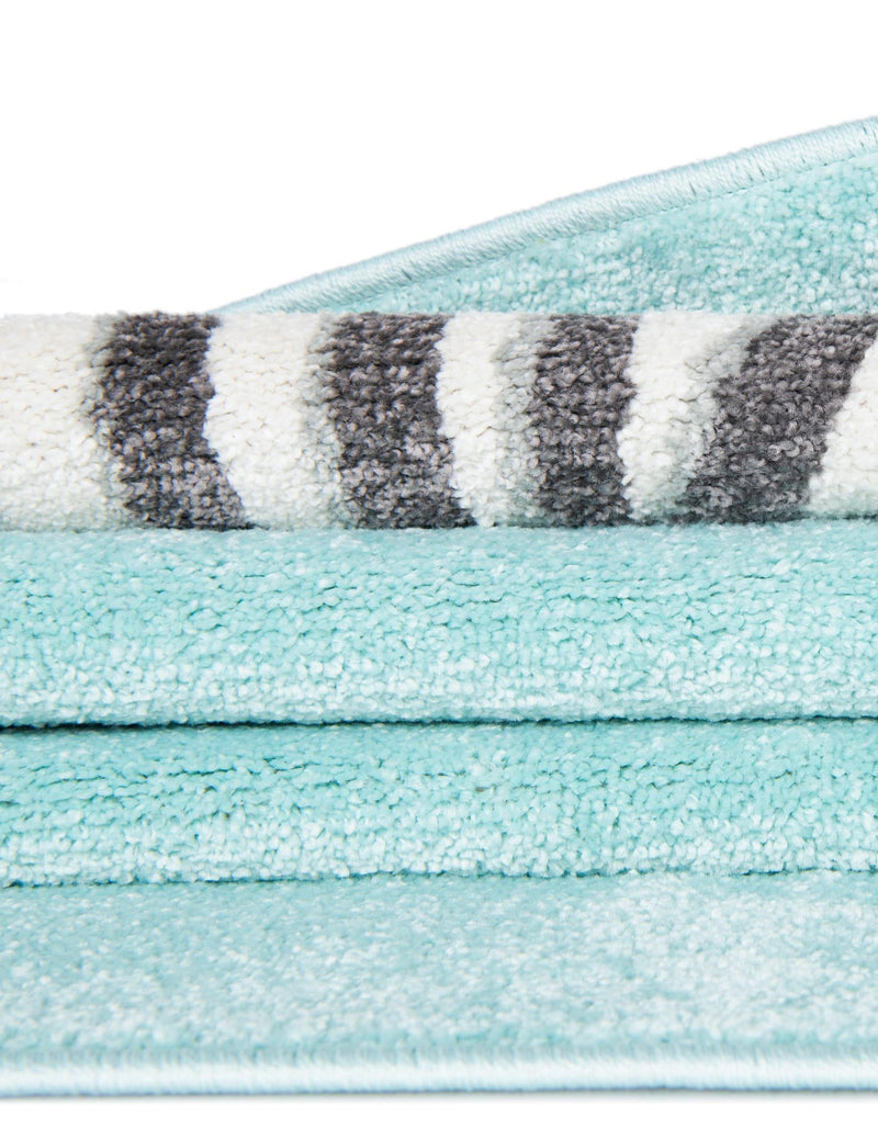 Playful Patterns Collection Area Rug - Vibrant Rectangle Teal lifestyle 14